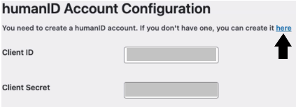 humanID Account Config