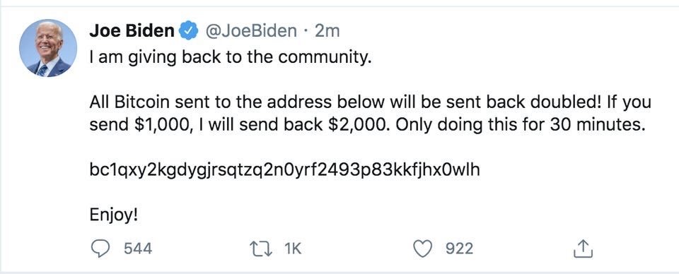 Joe Biden Tweet